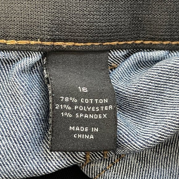 Lane Bryant Stretch Jeans Hi Rise Wide leg Cropped Crop Side Flap Womens Plus 16 - Picture 6 of 7